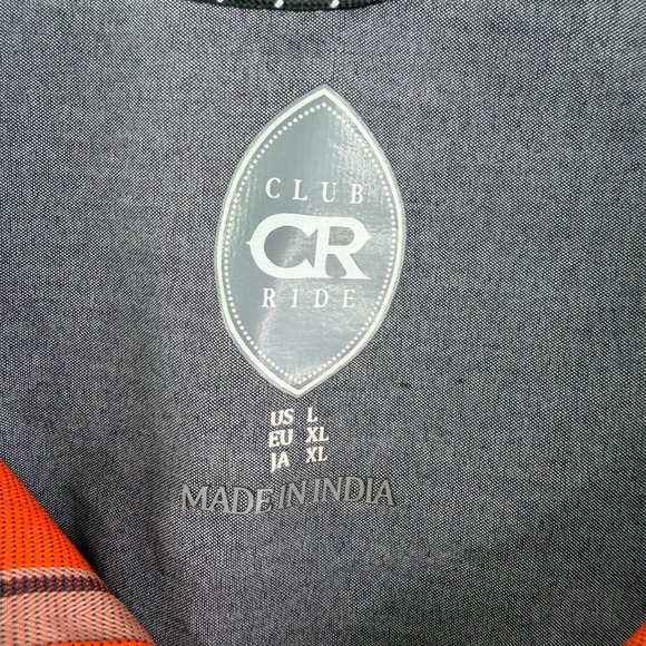 Club Ride Shirt Men's Large Orange Short Sleeve Cycling Casual Pearl Snap - Picture 4 of 9